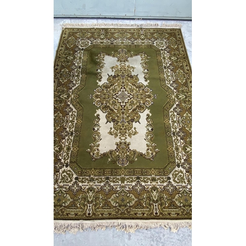 49B - Europ 100% Pure Wool Green Carpet (140 x 200cm)