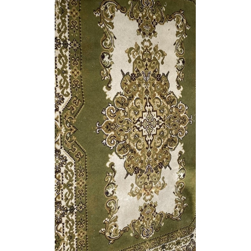 49B - Europ 100% Pure Wool Green Carpet (140 x 200cm)