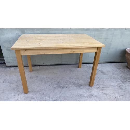 598 - 'Ikea' Light Color Kitchen Table (119 W. x 74 D. x 75cm H.)