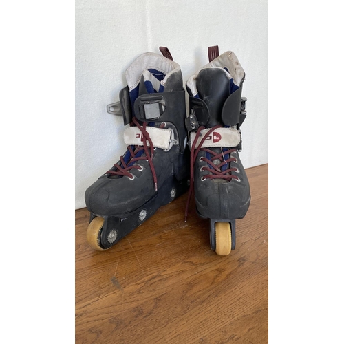 611 - Pair of Hermes Italy Roller Skaters Size 38