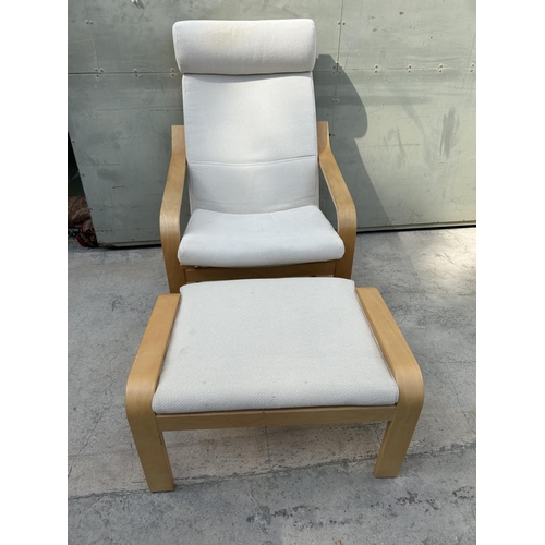 22 - 'Ikea' Rocking Chair and Foot Stool