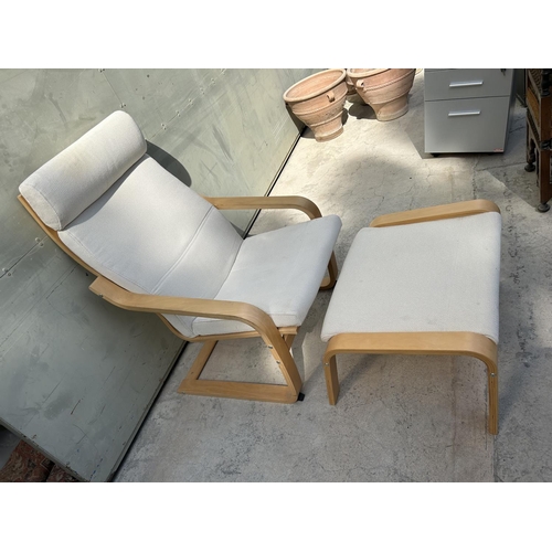 22 - 'Ikea' Rocking Chair and Foot Stool