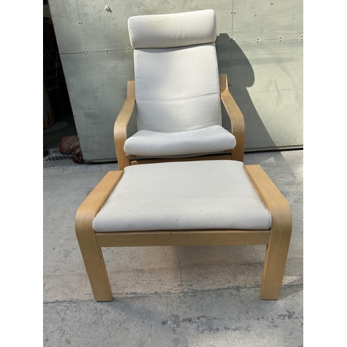 22 - 'Ikea' Rocking Chair and Foot Stool