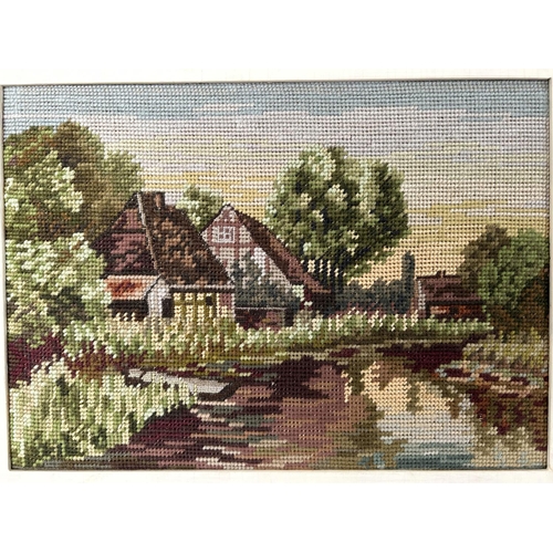 24 - Vintage Needlepoint Tapestry in Gilt Frame (47 x 38cm)