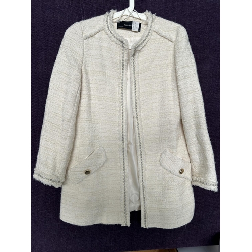 425 - Zara Basic Ladies White Coat Size XS