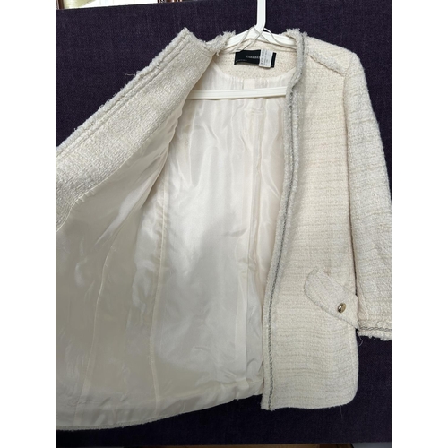 425 - Zara Basic Ladies White Coat Size XS