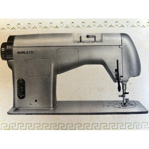 79 - Borletti 1100 electric Sewing Machine with Instruction Manual in Original Leather Case