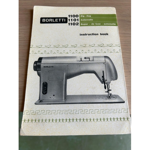 79 - Borletti 1100 electric Sewing Machine with Instruction Manual in Original Leather Case