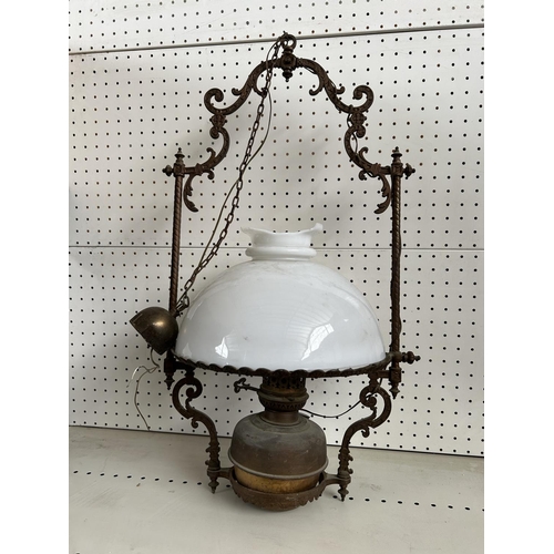 547 - Large Antique Victorian Oil Lamp Converted to Electric (A/F)