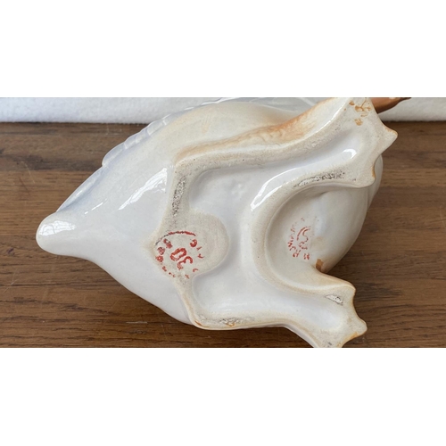 173 - Beautiful Old 'Pelican' Romanian Porcelain Butter Dish