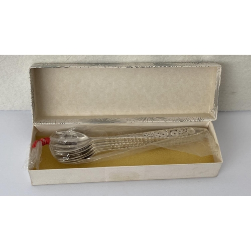 37 - Set of 6 Silver 925 Cypriot Filigree Design Dessert Forks