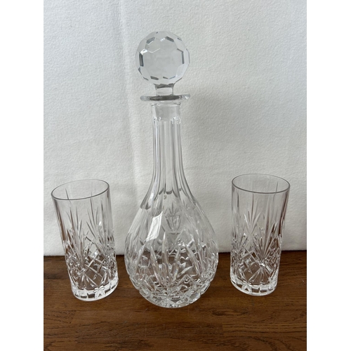 64 - Heavy Crystal Decanter with 5 Glasses Set