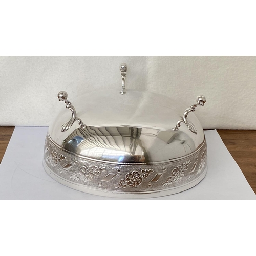 85 - Vintage Beautiful Silver 830 Footed Bowl with Nice Design (403gr. - 20cm Diameter)