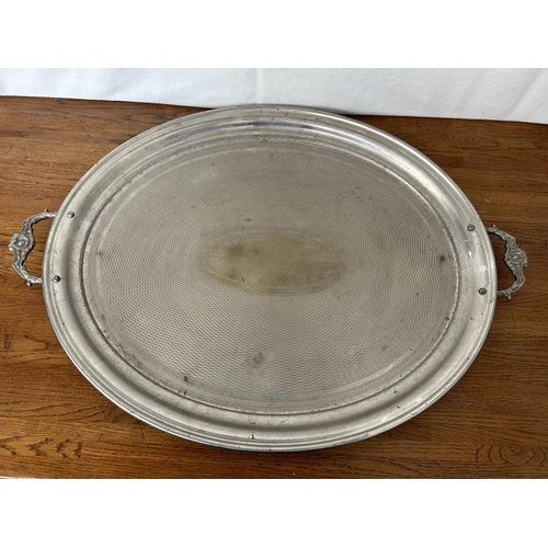 101 - Very Large Vintage Silver Plated Tray (68cm W.)