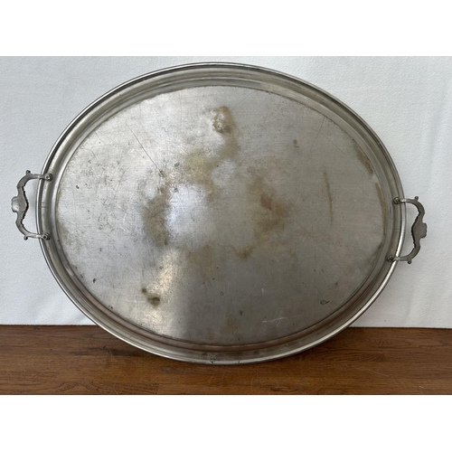 101 - Very Large Vintage Silver Plated Tray (68cm W.)