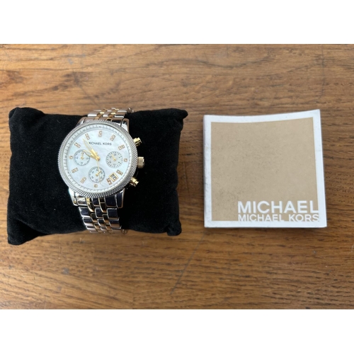 22 - Michael Kors Ritz MK5057 Mother of Pearl Chronograph Watch (Unused, In Box)