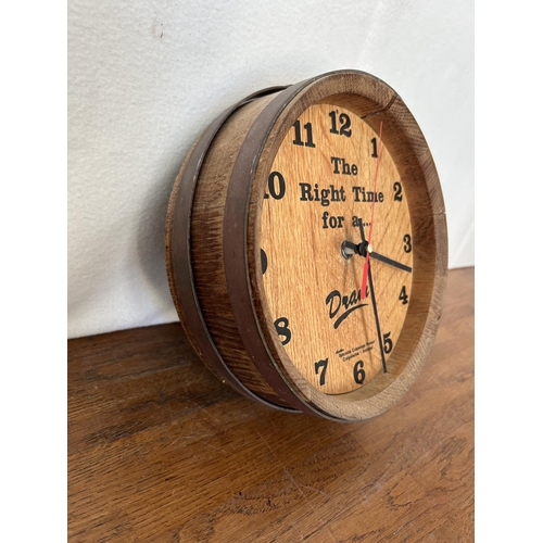 41 - Old Whisky Barrel Farmhouse Clock Speyside Cooperage Scotland