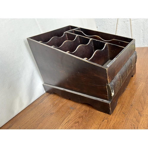 98 - Vintage Wooden Desk Top Organizer