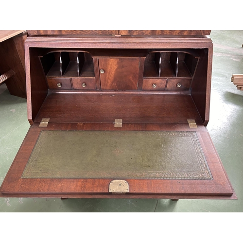 58 - Antique Victorian Type Opening Top Secretaire Writing Desk with Top Bookcase and 4 Bottom Drawers (S... 