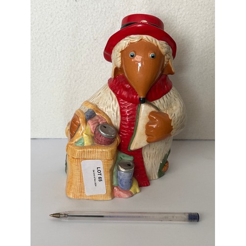 65 - The Wombles Elizabeth Bereford Ceramic Money Box ( 18cm H. )