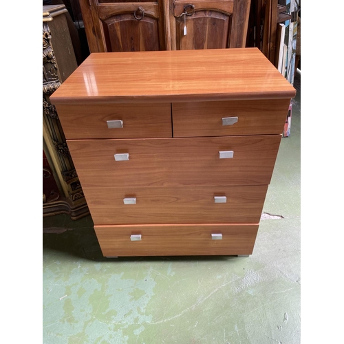 532 - Wooden Chest of 5 Drawers (A/F - 74 W. x 50 D. x 89cm H.)