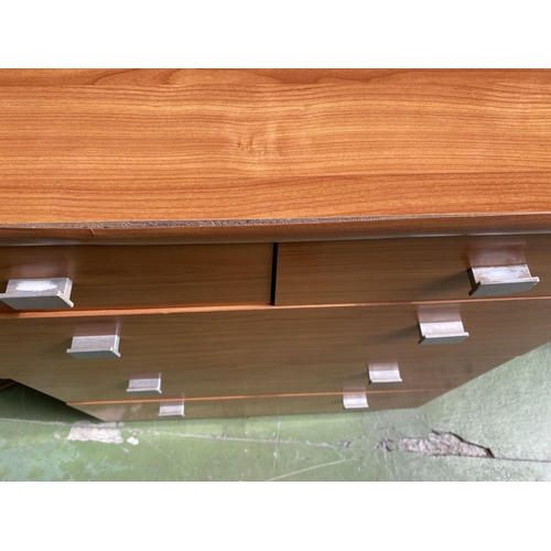 532 - Wooden Chest of 5 Drawers (A/F - 74 W. x 50 D. x 89cm H.)