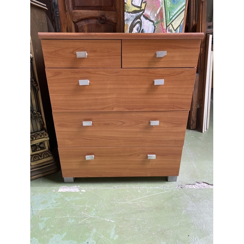 532 - Wooden Chest of 5 Drawers (A/F - 74 W. x 50 D. x 89cm H.)