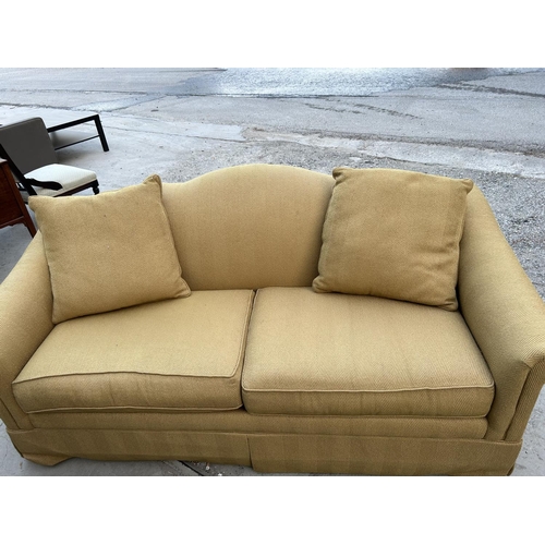 51 - American Drexel Heritage 3-Seat Sofa with Two Matching Throw Pillows - Code AM6979V