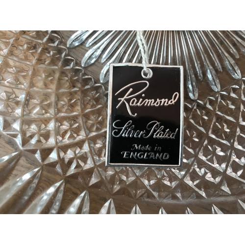 534 - Raimond England Silver Plated Lead Crystal 24% PbO Bowl and Vista Portugal Oven Dish