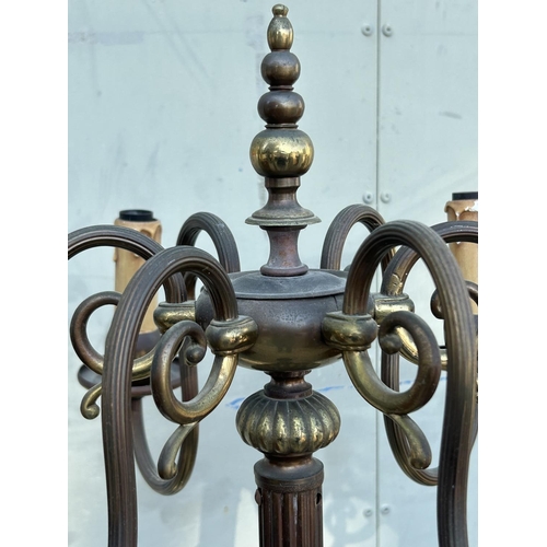 55 - Flemish Style Floor Lamp with 6 Candle Lamp Holders