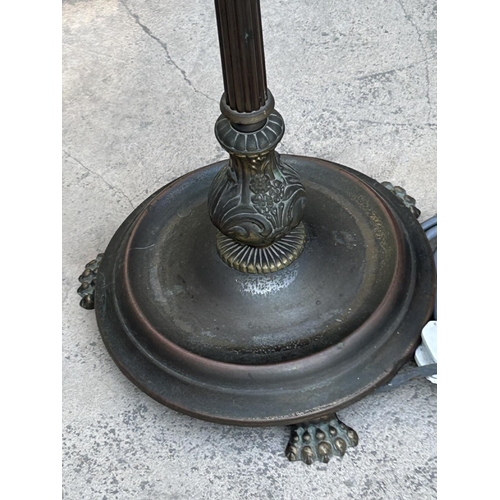 55 - Flemish Style Floor Lamp with 6 Candle Lamp Holders