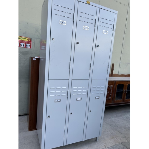 8 - Viometal  Half Door  Lockers (x3 Keys Missing) - Code N/A