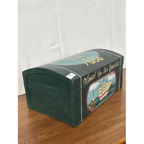 54 - Large Coleman's Agent 1883 Wooden Box (45 W. x 27 D. x 21cm H.)