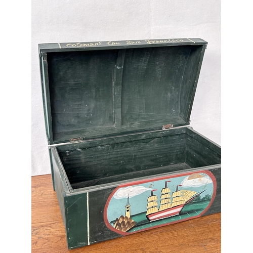 54 - Large Coleman's Agent 1883 Wooden Box (45 W. x 27 D. x 21cm H.)