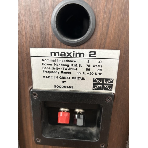 56 - x2 Goodmans Maxim 2 8 Ohms 75W Speakers