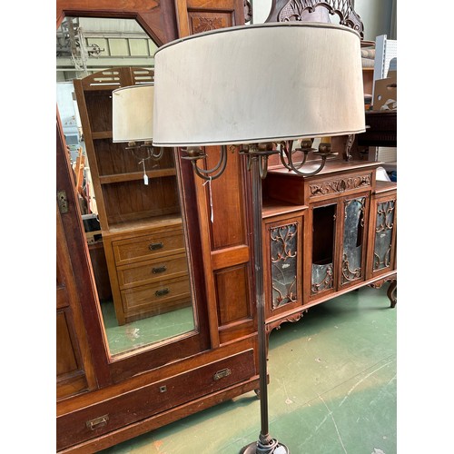 55 - Flemish Style Floor Lamp with 6 Candle Lamp Holders