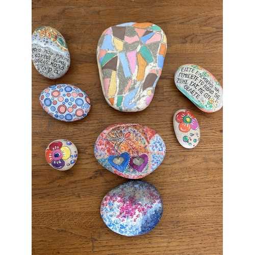 496 - Collection of Hand Painted Decorative Stones