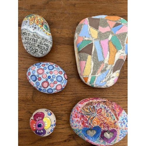 496 - Collection of Hand Painted Decorative Stones