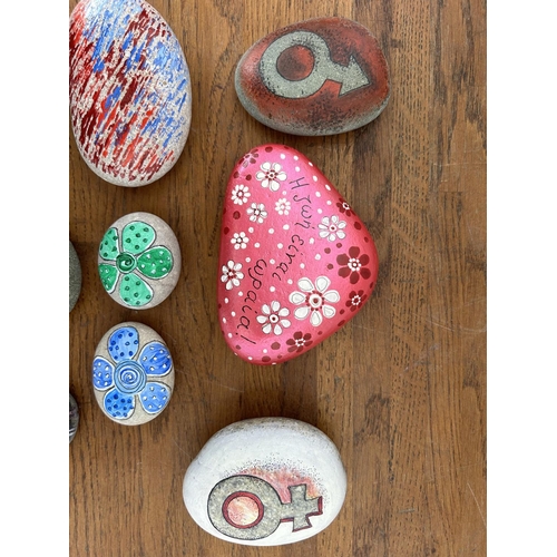 497 - Collection of Hand Painted Decorative Stones