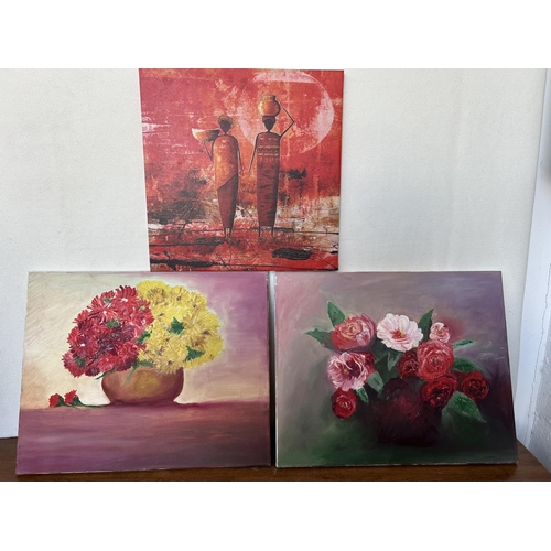 55 - x2 Still Life Canvas Paintings (50 x 40cm) and Other