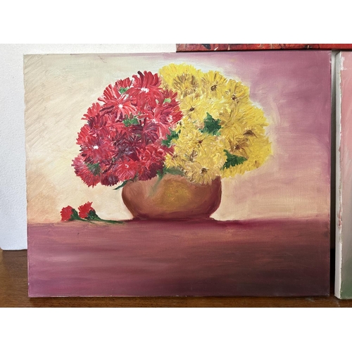 55 - x2 Still Life Canvas Paintings (50 x 40cm) and Other