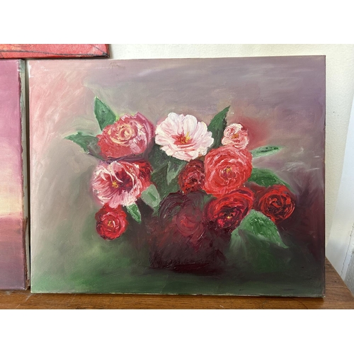 55 - x2 Still Life Canvas Paintings (50 x 40cm) and Other