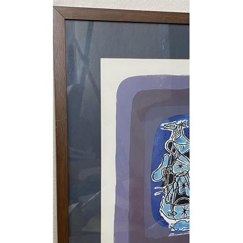 107 - 'Helios V 1948' by Georges Braque (1882-1963) Modern Art Color Framed Print (41 x 46cm)