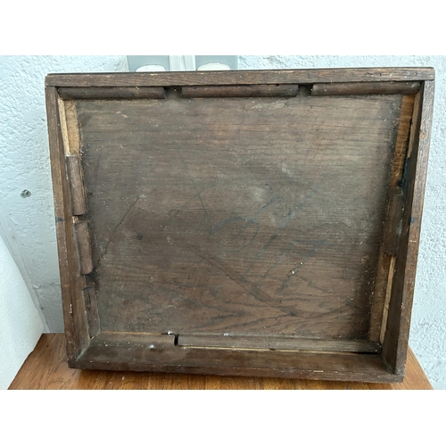 155 - x2 Vintage Wooden Book Holders Together with Display Unit