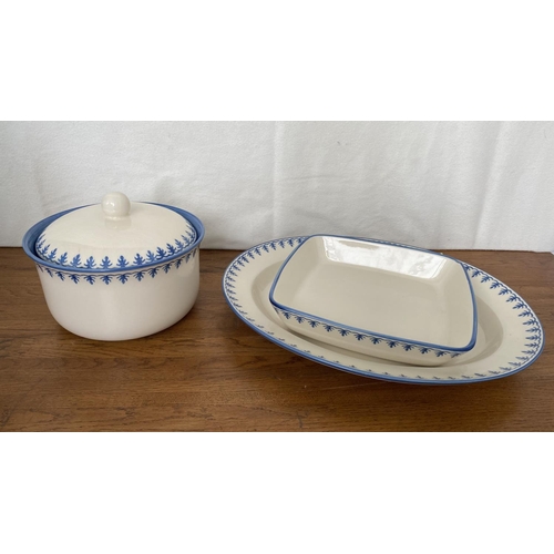 181 - Ulster Ceramics UK Set of 3 Genuine Hand Painted Cookware Incl. Oversize Serving Platter and Cassero... 