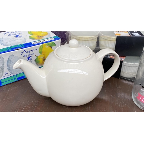 485 - Assorted Kitchenware Incl. London Pottery Globe Tea Pot