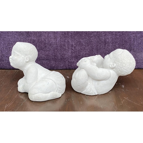 73 - x2 China Baby Stone Sculptures