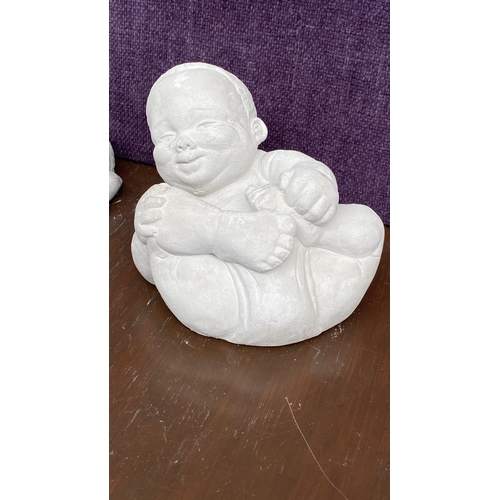 73 - x2 China Baby Stone Sculptures