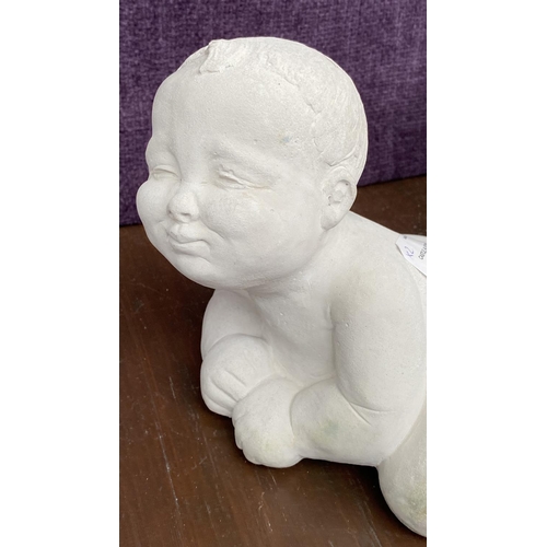 73 - x2 China Baby Stone Sculptures