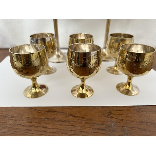 81 - x2 Silver Plated and x6 Miniature Goblets